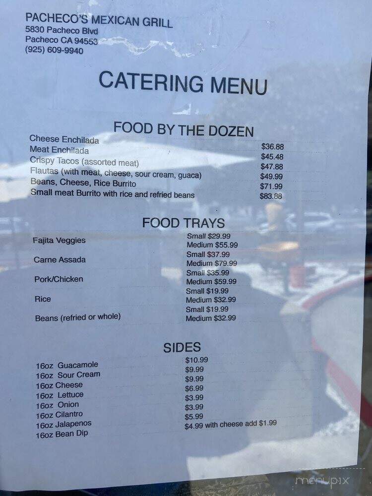 Rancho Grande Taqueria - Pacheco, CA menu_pic