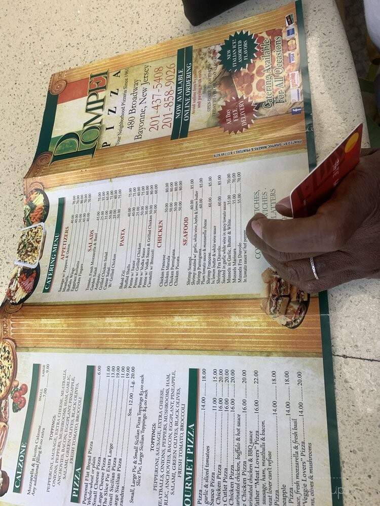 Pompei Pizza - Bayonne, NJ menu_pic
