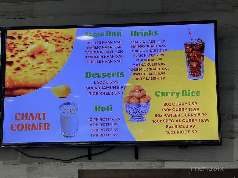 Chaat N Roll - Redmond, WA menu_pic