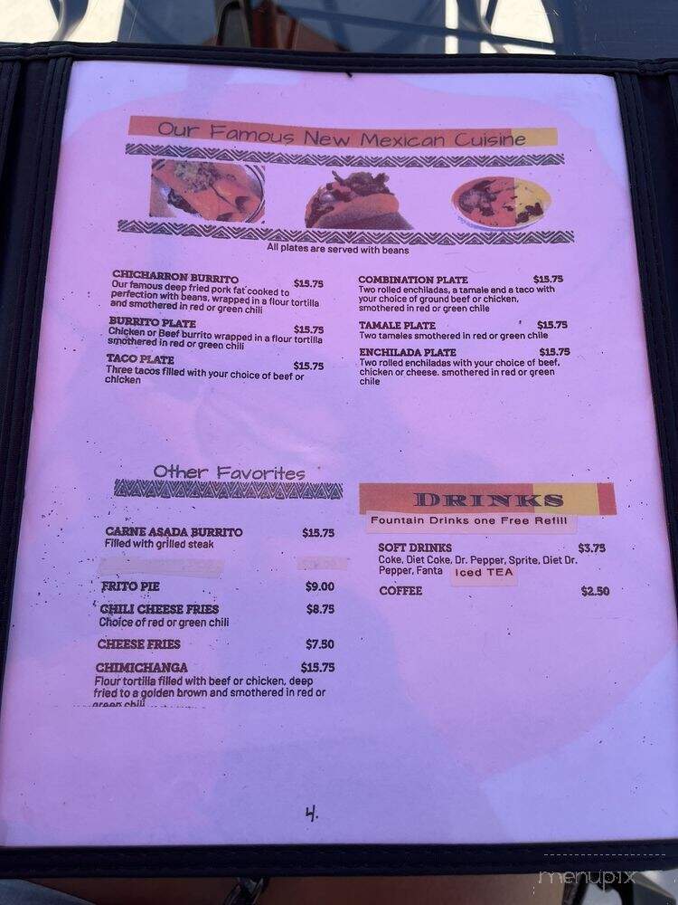 Felicianos And Homerun Pizza - Chama, NM menu_pic