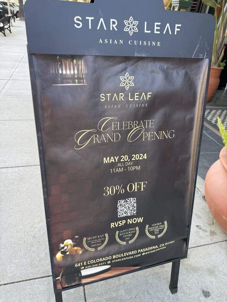Star Leaf - Pasadena, CA menu_pic