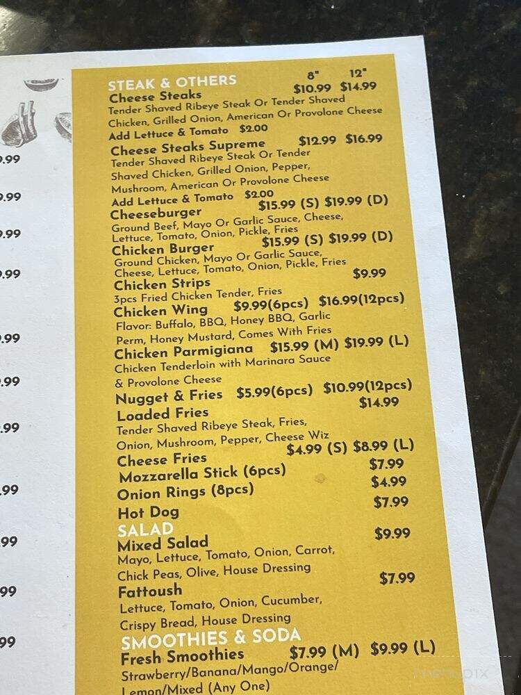 South Philly Cheese Steaks And Hoagies - Kissimmee, FL menu_pic