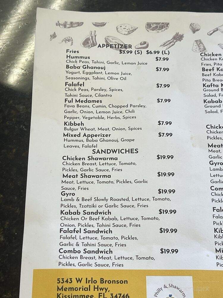 South Philly Cheese Steaks And Hoagies - Kissimmee, FL menu_pic