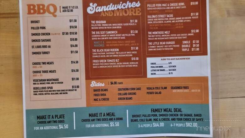 Black Bear Kitchen Clermont - Clermont, FL menu_pic