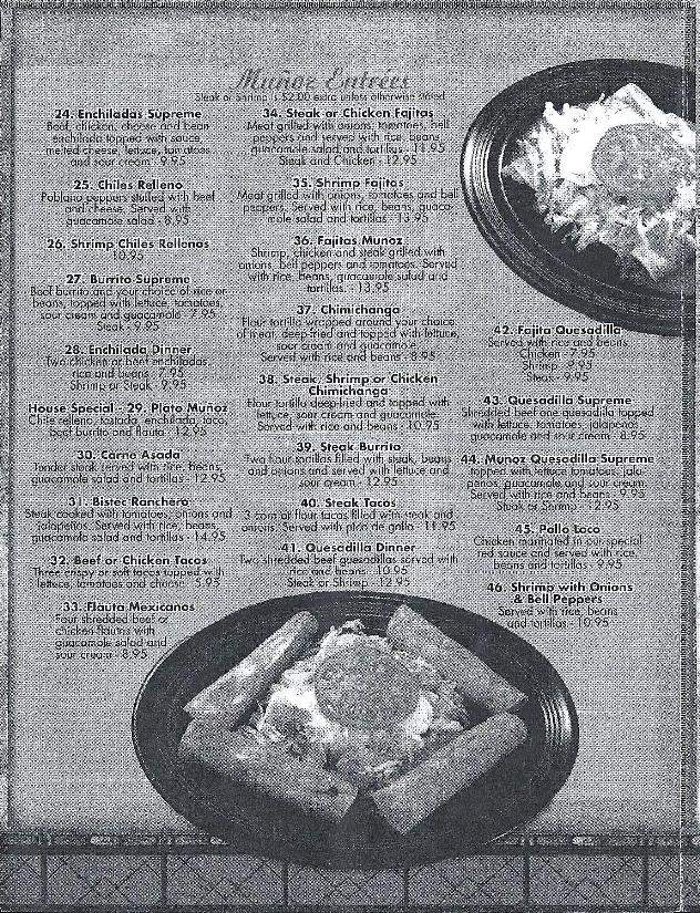 Munoz Mexican Grill - Trussville, AL menu_pic