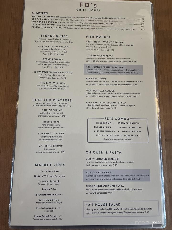 FD's GrillHOUSE - Pflugerville, TX menu_pic