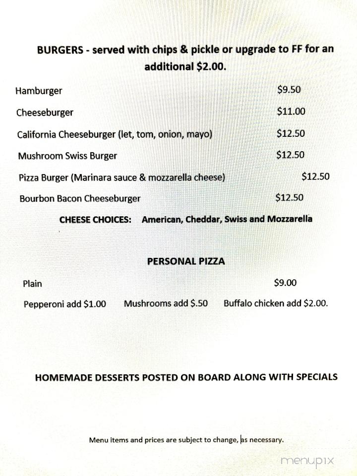Wander Inn Bar & Grill - East Stroudsburg, PA menu_pic