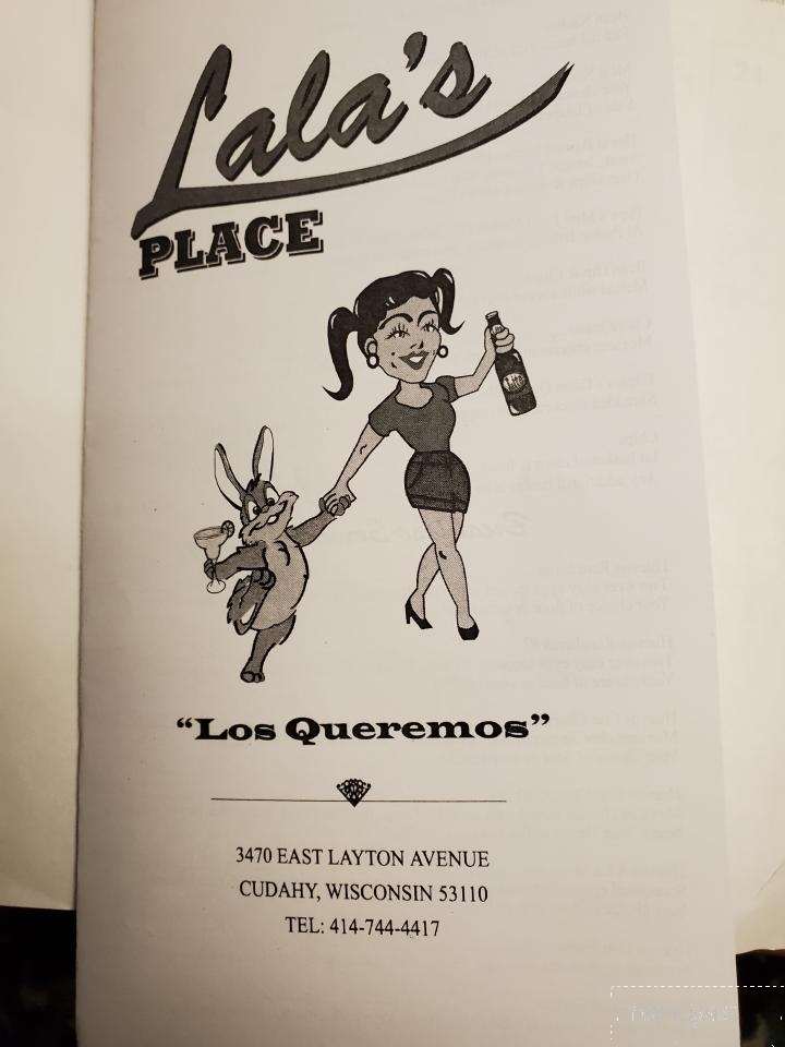 Lala's Place - Cudahy, WI menu_pic