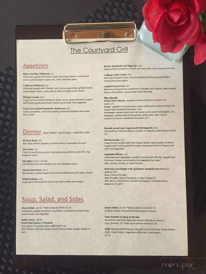 Courtyard Grill - New Smyrna Beach, FL menu_pic
