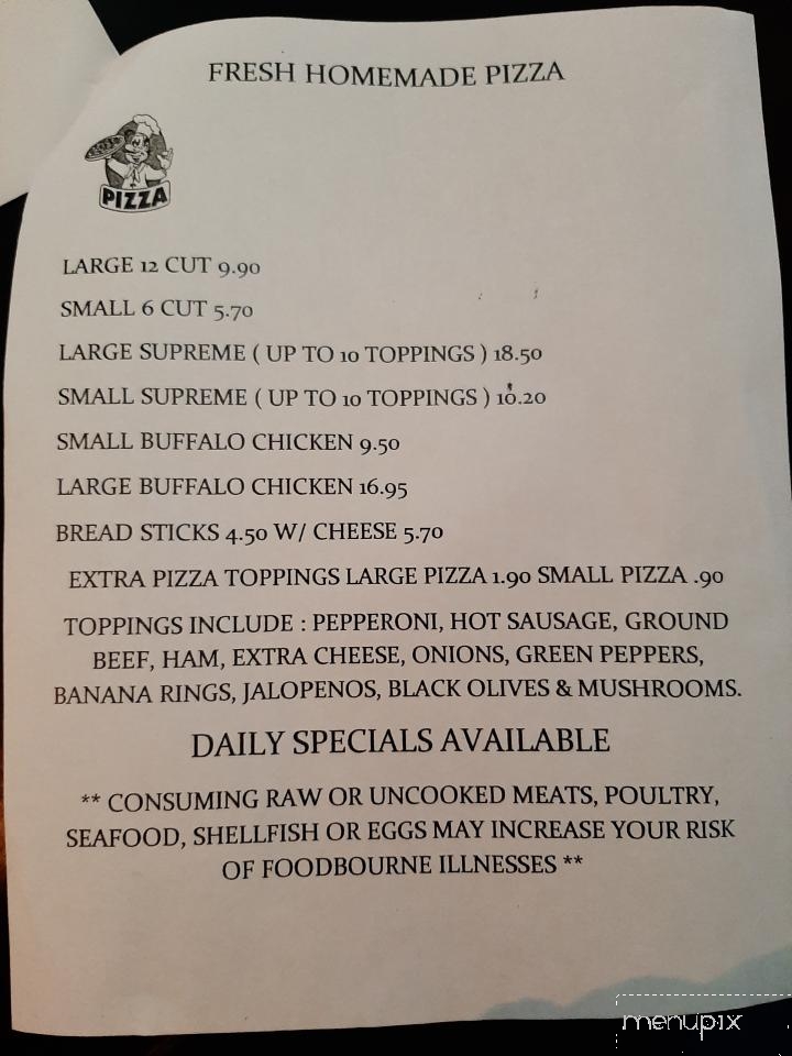 Bob's Place - Jamestown, PA menu_pic