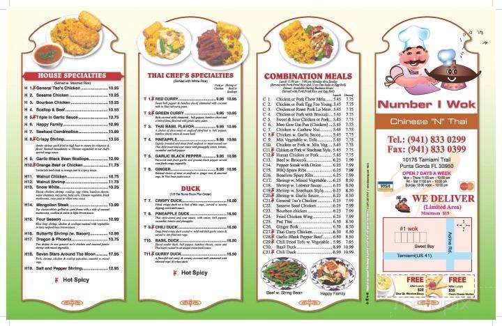 Number 1 Wok - Punta Gorda, FL menu_pic