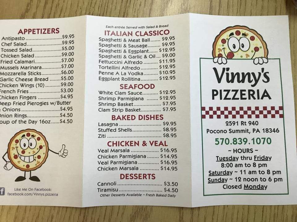 Vinnys Pizzeria - Pocono Summit, PA