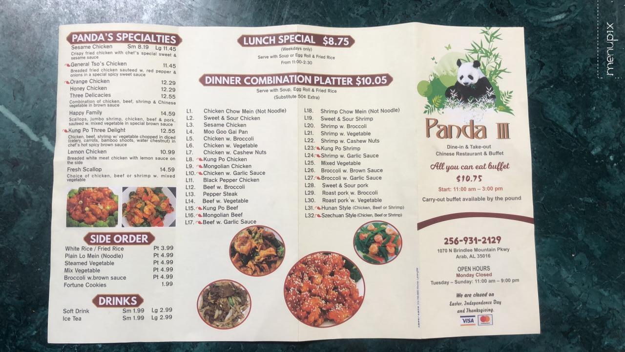 Panda III Chinese Food - Arab, AL