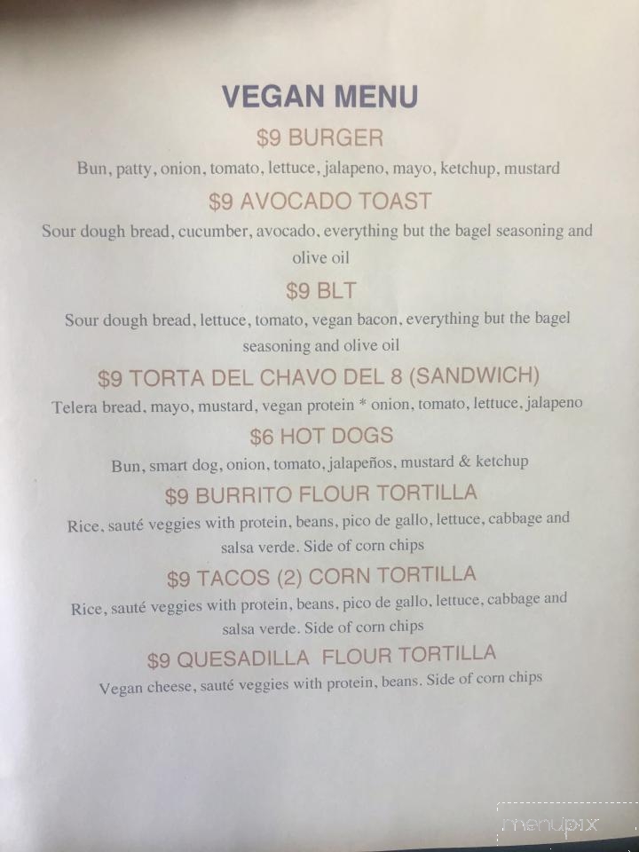 Casita Vegana SF - San Francisco, CA menu_pic