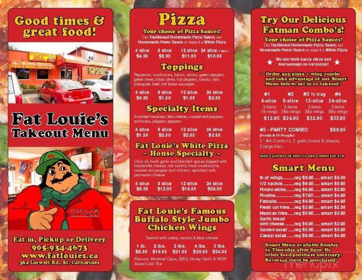 Fat Louie's Eatery & Bar - Saint Catharines, ON menu_pic