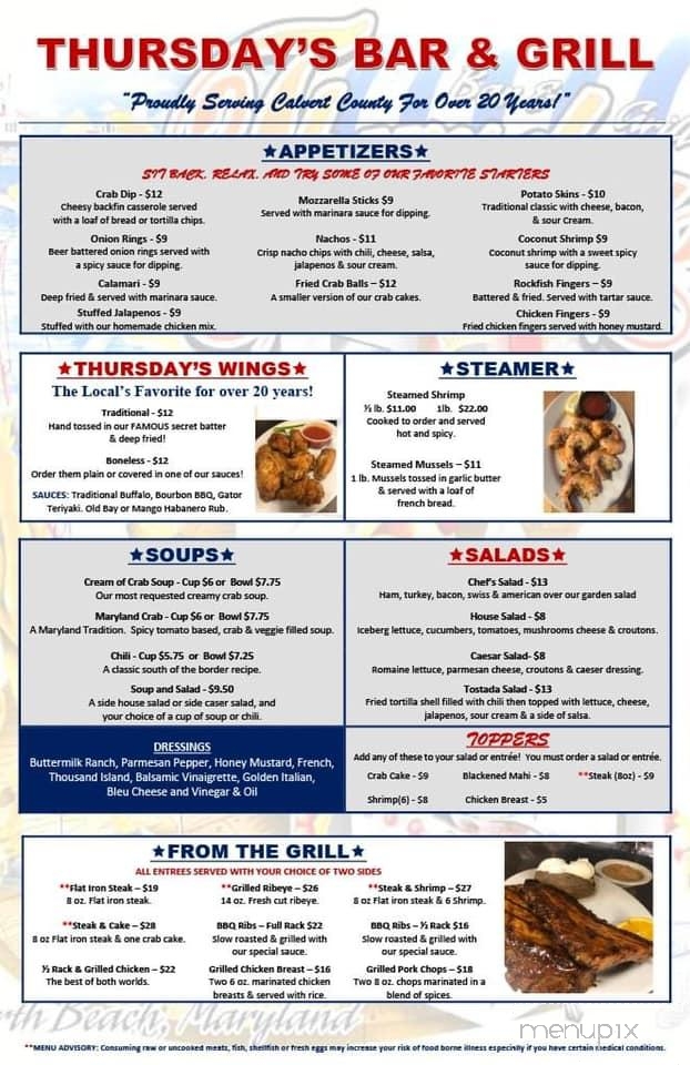 Thursday's Bar & Grill - Owings, MD