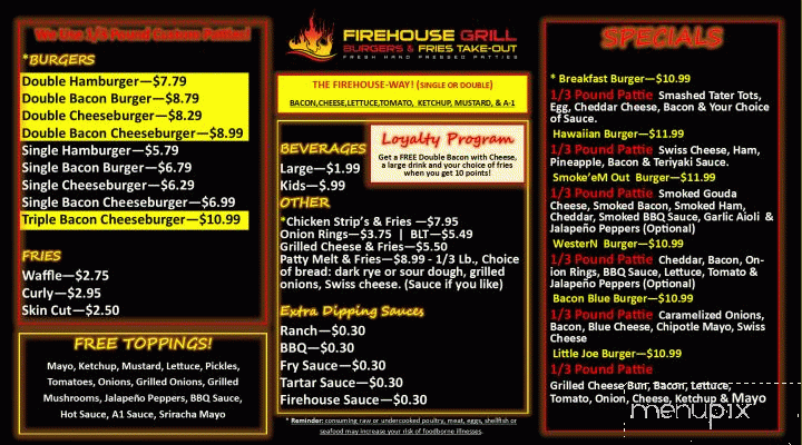Firehouse Grill Burger & Fries Take-Out - Port Angeles, WA