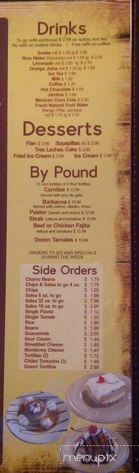 New Rodeo Mexican Grill - Gatesville, TX menu_pic