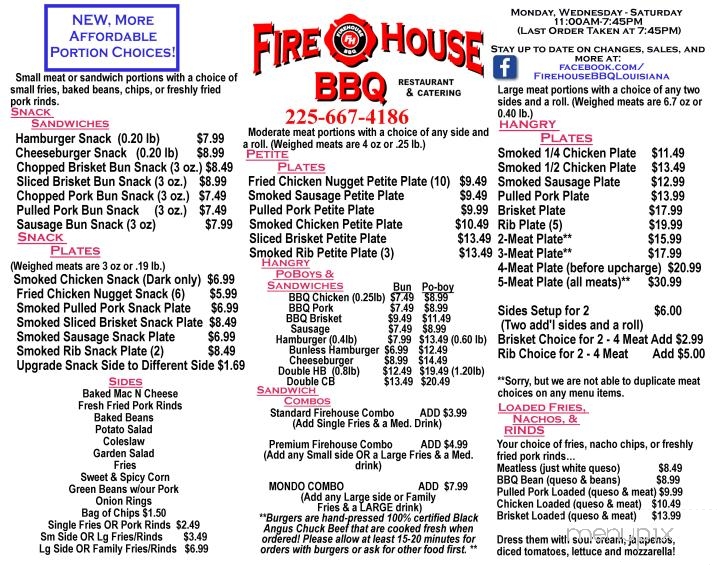Firehouse BBQ - Denham Springs, LA
