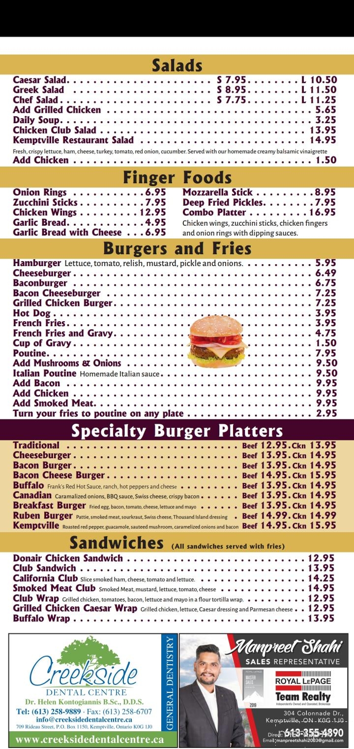 Kemptville Family Restaurant - North Grenville, ON menu_pic