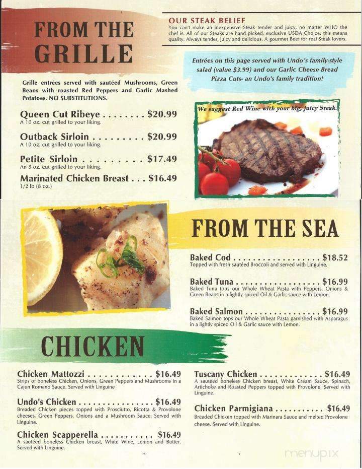 Undo's Sport's Bar - Elm Grove - Wheeling, WV menu_pic