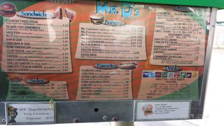 Mr D's - Benton, IL menu_pic