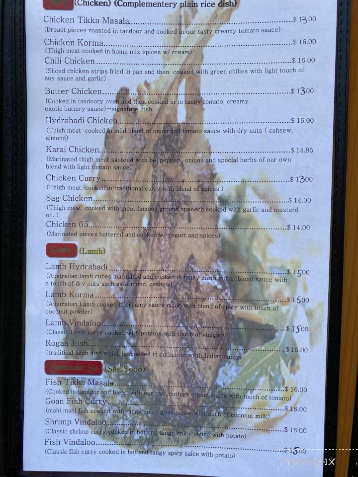 Great Indian Restaurant - Union City, CA menu_pic