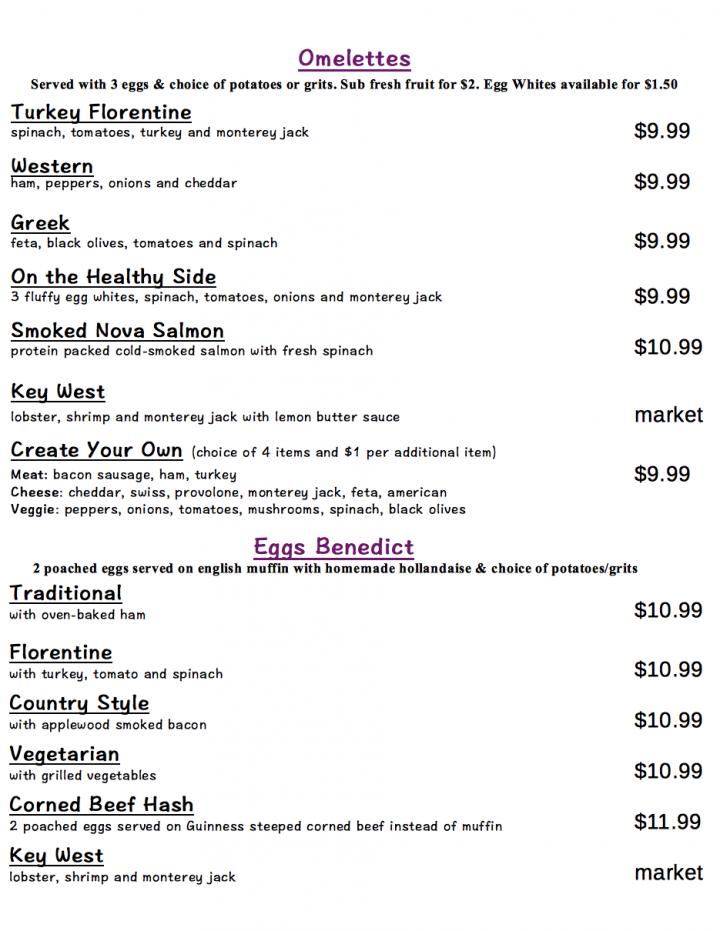 The Breakfast Cottage - Nokomis, FL menu_pic