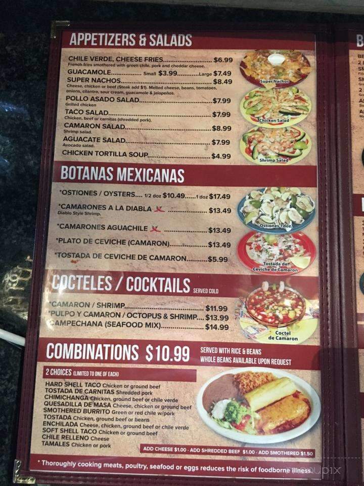 La Hacienda menu – SLC menu