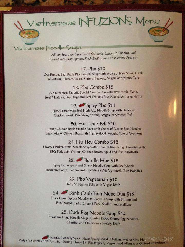 Infuzions Thai & Vietnamese Restaurant - Sarasota, FL