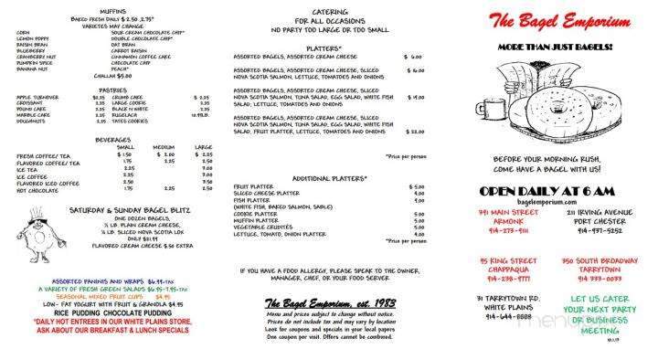 Bagel Shop New York - Armonk, NY menu_pic