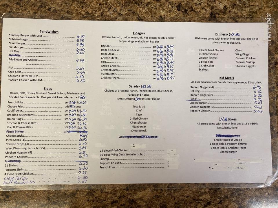 Mac Barney's - Port Royal, PA menu_pic