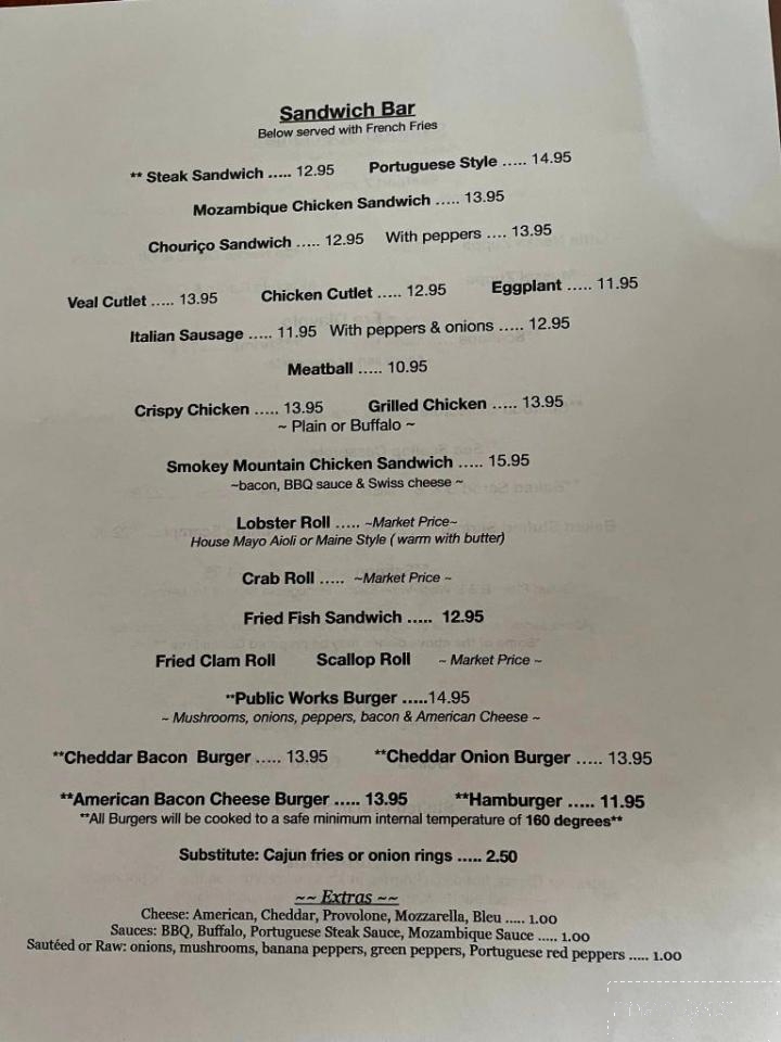 Jack's Family Restaurant - Warren, RI menu_pic