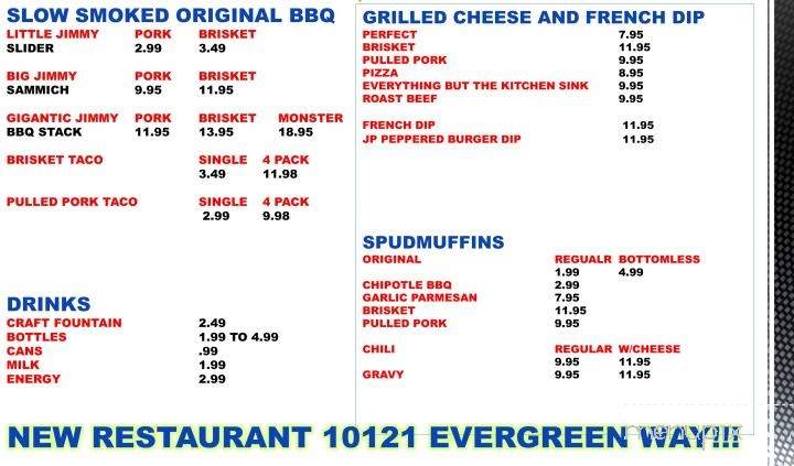 Jimmy Peppers - Arlington, WA menu_pic