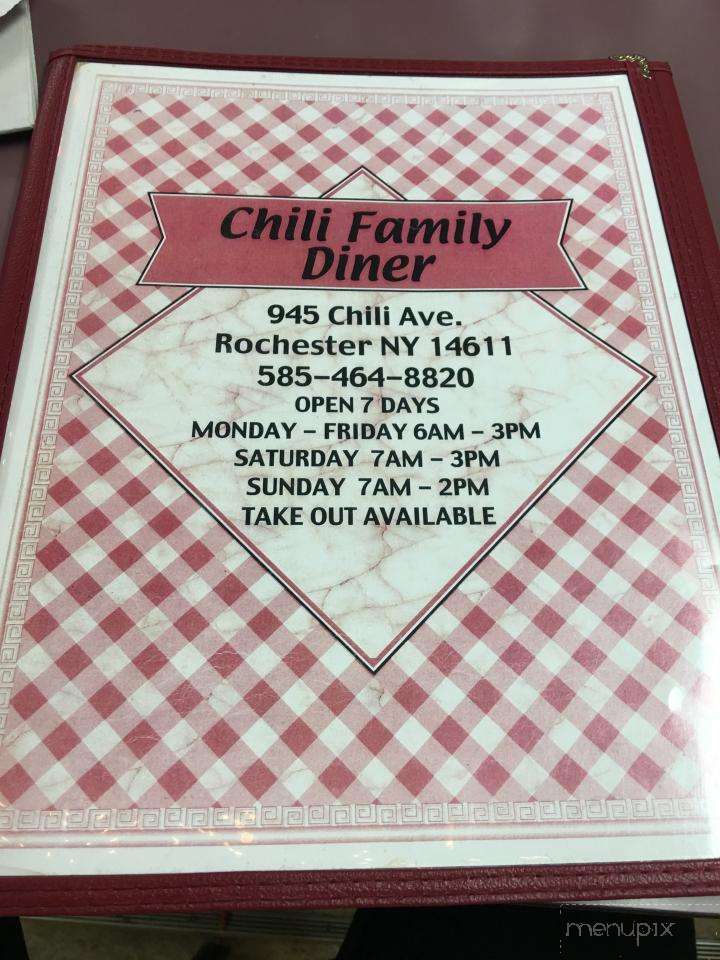 Chili Diner - Rochester, NY menu_pic