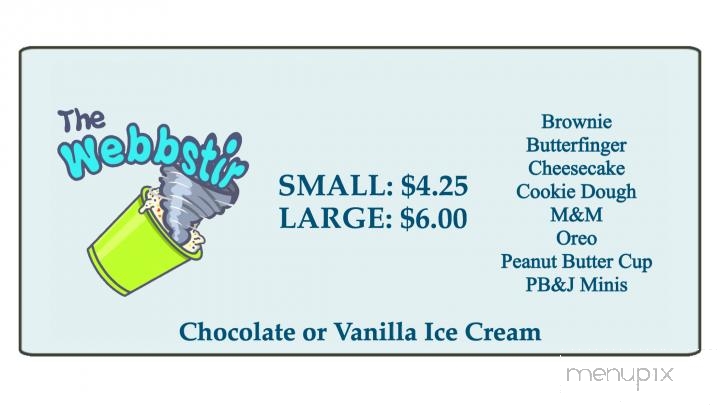 Webb's Original Ice Cream - Hubbard, OH menu_pic