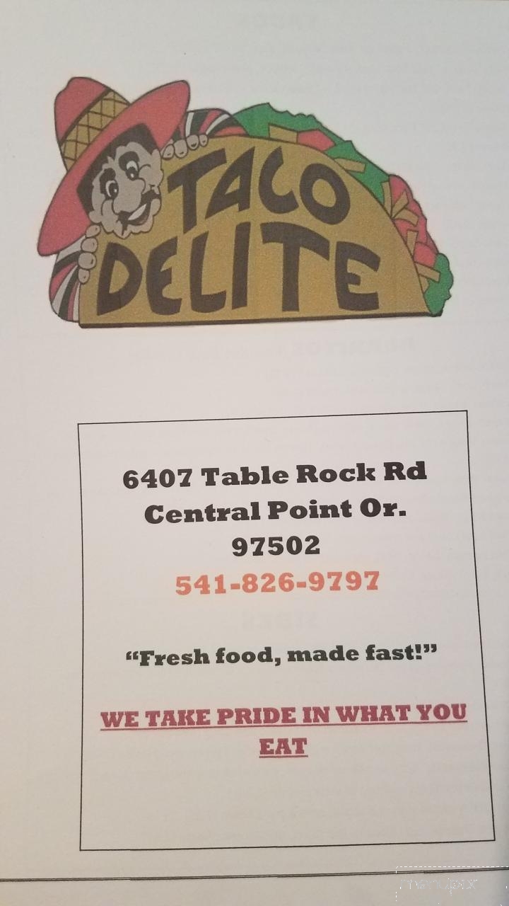 Taco Delite - Central Point, OR menu_pic
