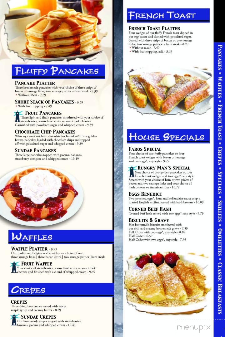 Faros Family Restaurant - Fond Du Lac, WI menu_pic
