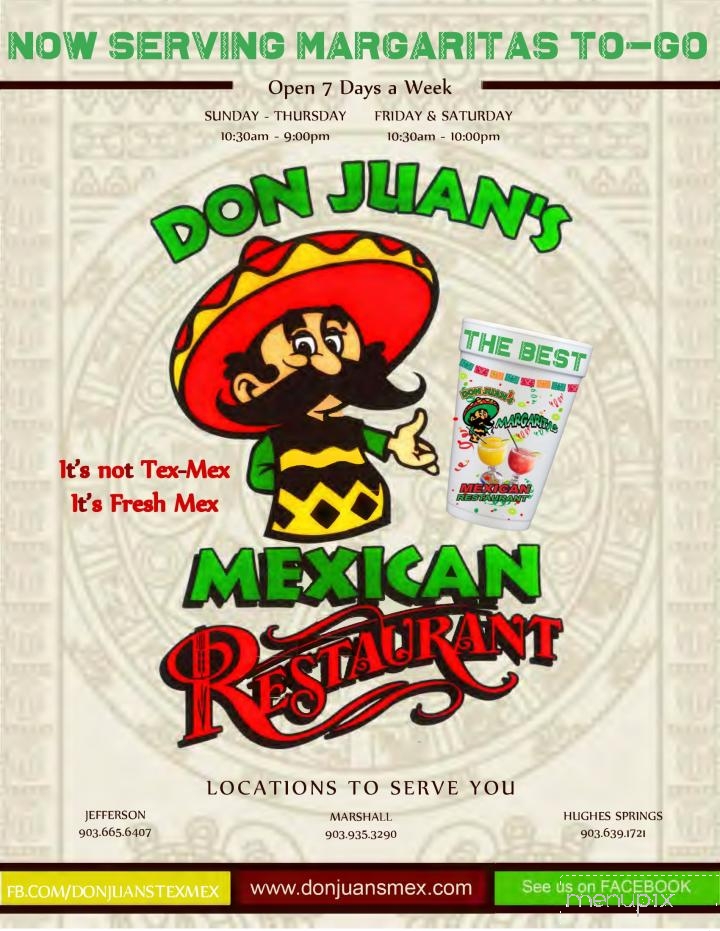 Don Juans - Marshall, TX menu_pic