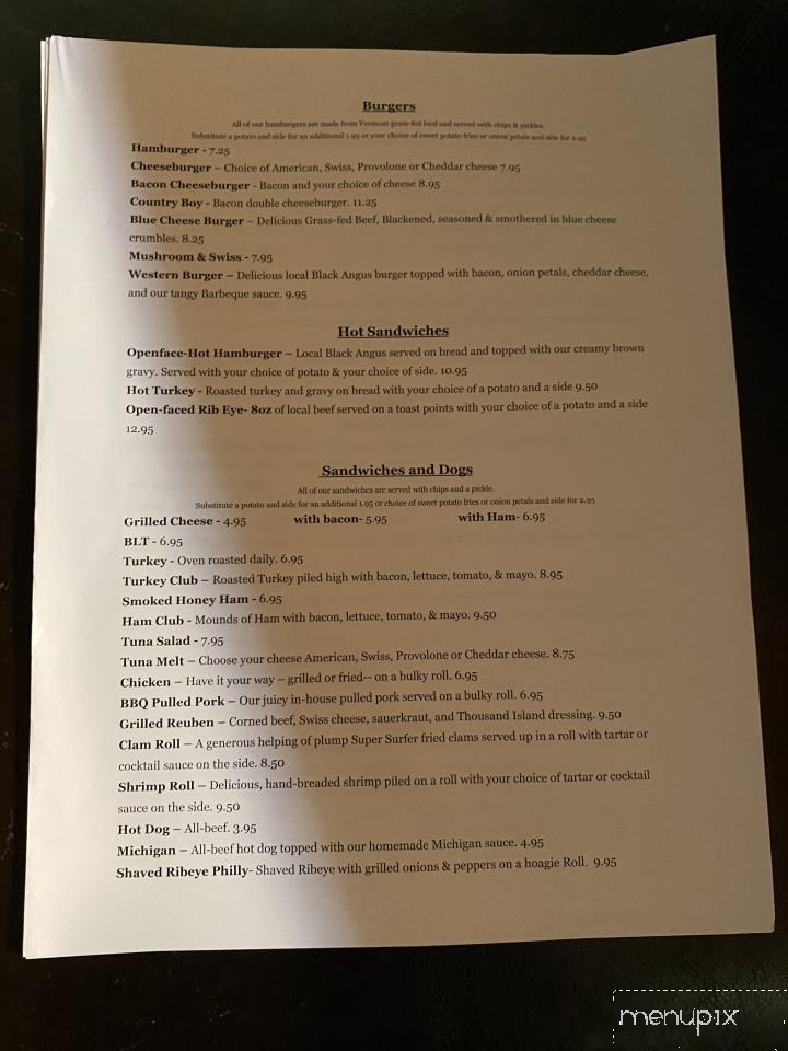 Green Mountain Cafe - Saint Albans, VT menu_pic