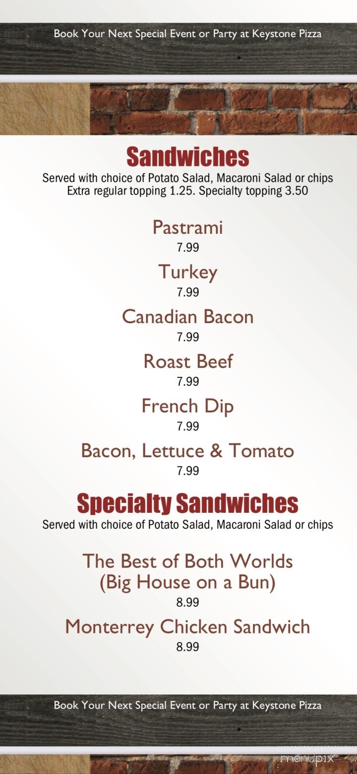 Keystone Pizza - Payette, ID menu_pic
