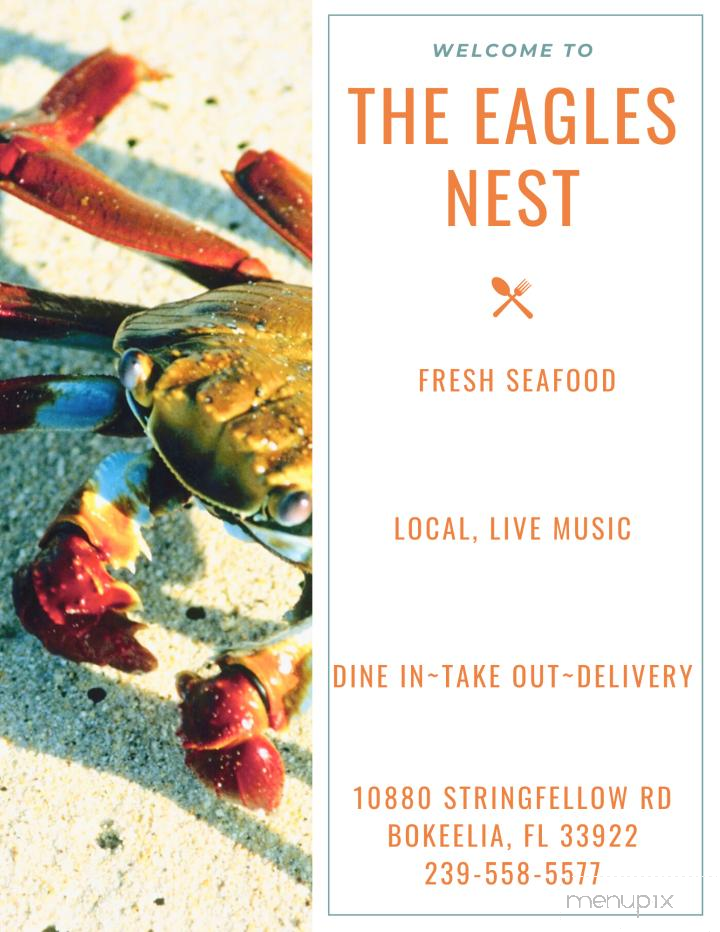 The Eagle's Nest Restaurant - Bokeelia, FL menu_pic