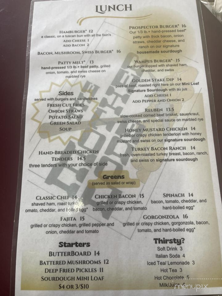 The Mother Lode - Baker City, OR menu_pic
