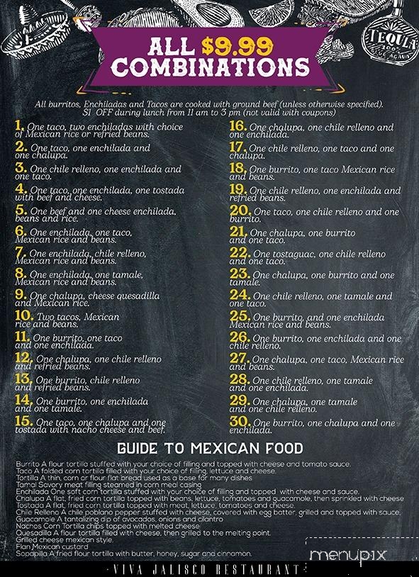 Viva Jalisco - Wellston, OH menu_pic