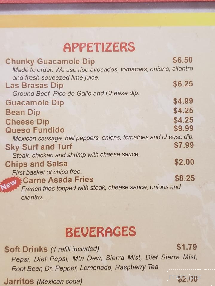 Las Brasas - Berlin, WI menu_pic