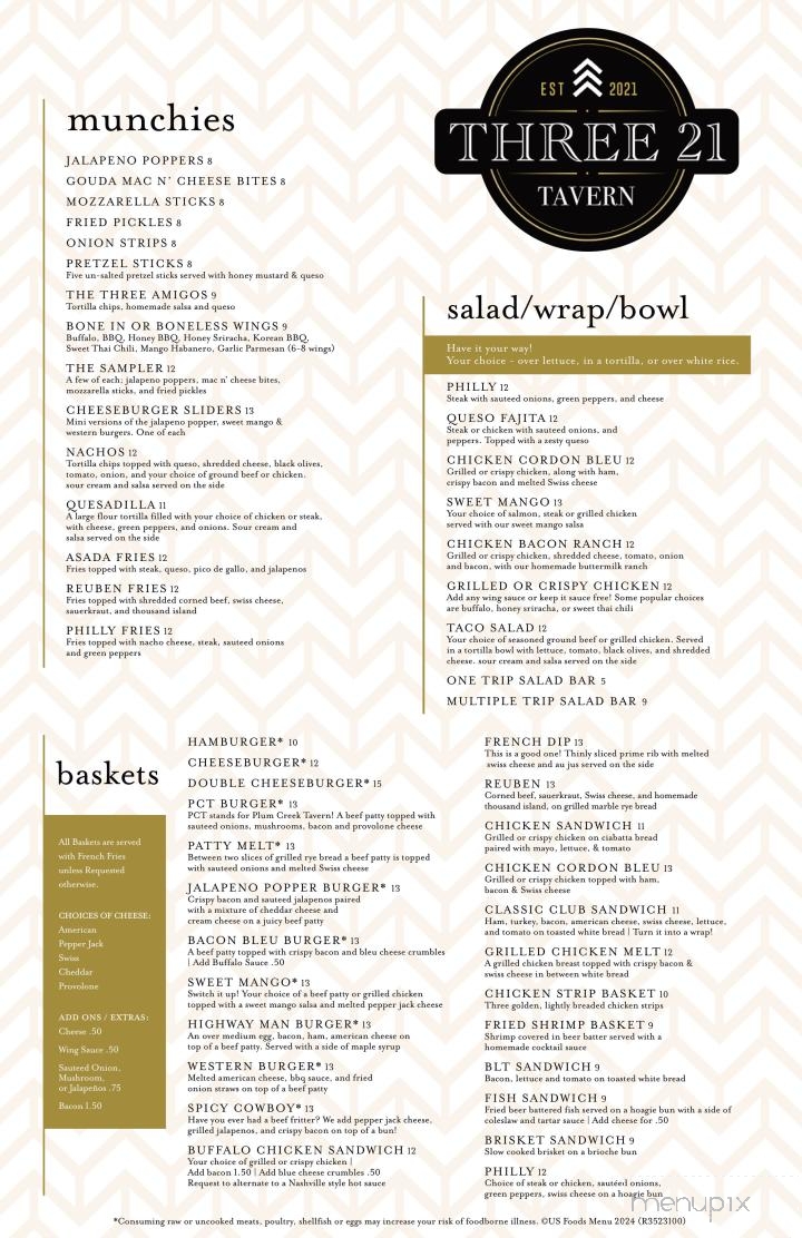 Three 21 Tavern - Lexington, NE menu_pic