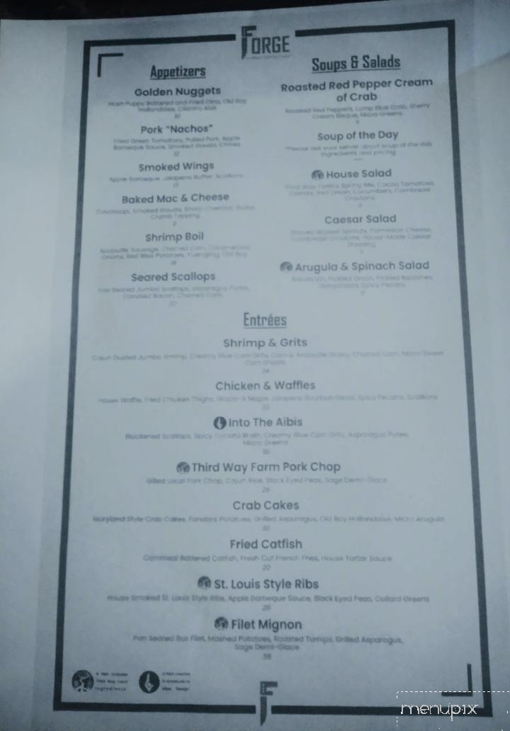 Forge Southern Comfort - North East, MD menu_pic