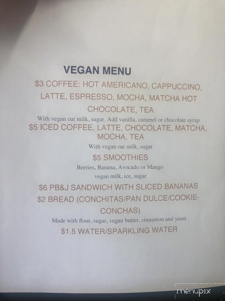 Casita Vegana SF - San Francisco, CA menu_pic