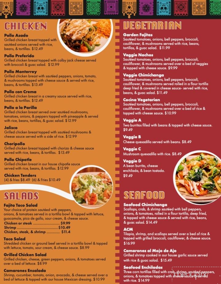 El Palenque Mexican Restaurant - Lowell, OH menu_pic