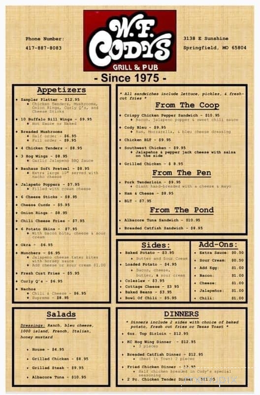 WF Cody's - Springfield, MO